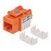 Intellinet Keystone Jack, Cat6, UTP, Punch-down, Orange