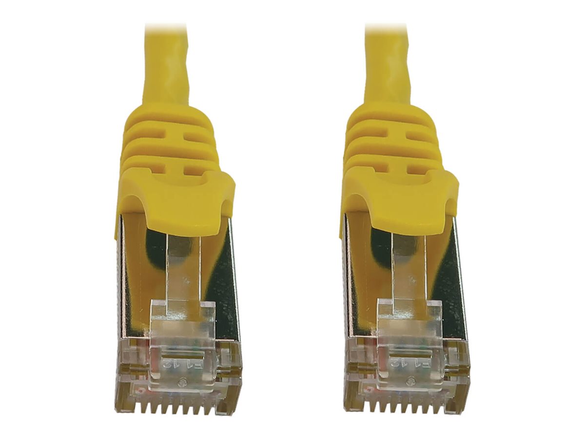 Eaton Tripp Lite Series Cat6a 10G Snagless Shielded Slim STP Ethernet Cable (RJ45 M/M), PoE, Yellow, 3 ft. (0.9 m)