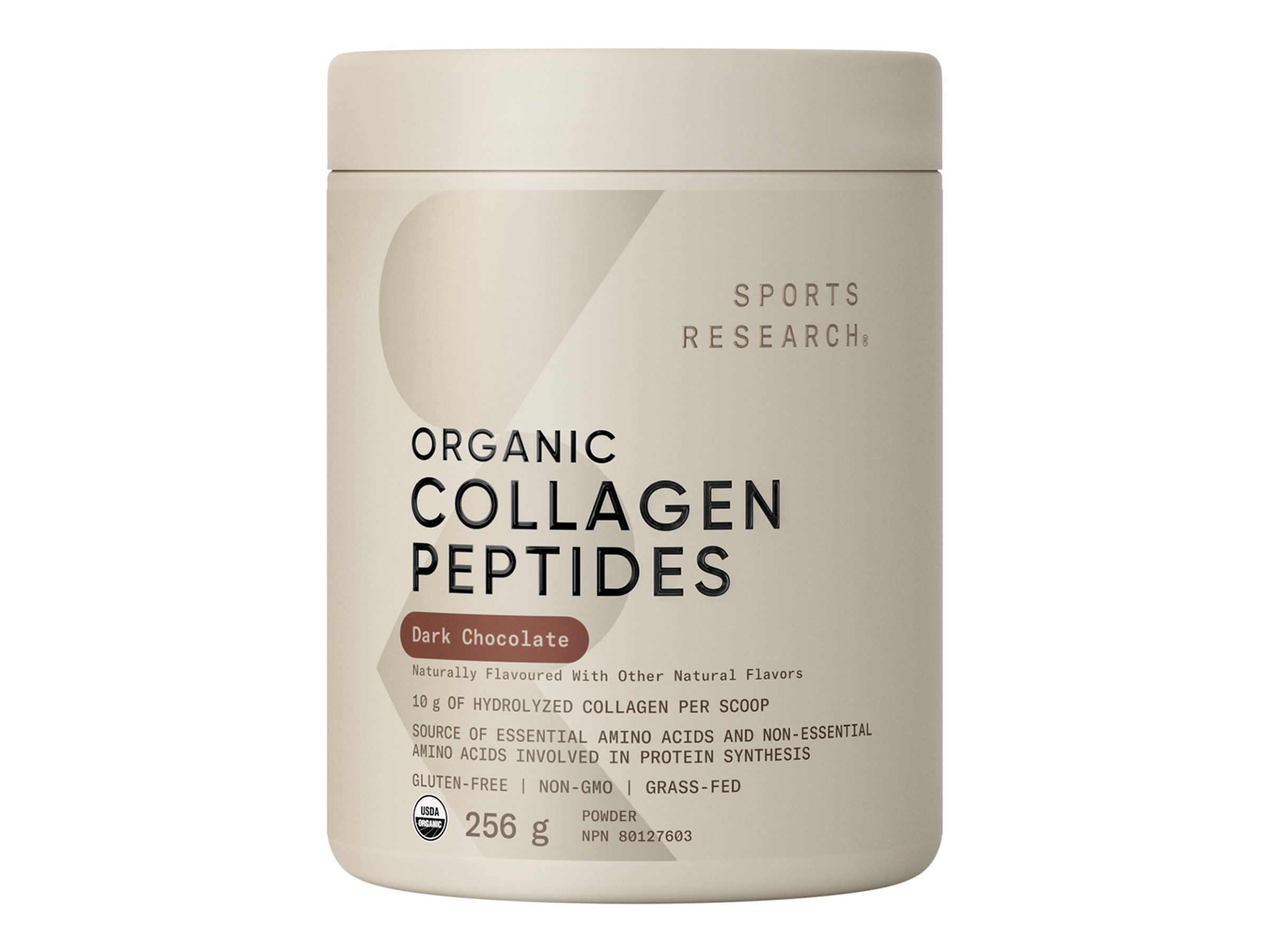 Sports Research Organic Collagen Peptides Powder - Dark Chocolate - 256g