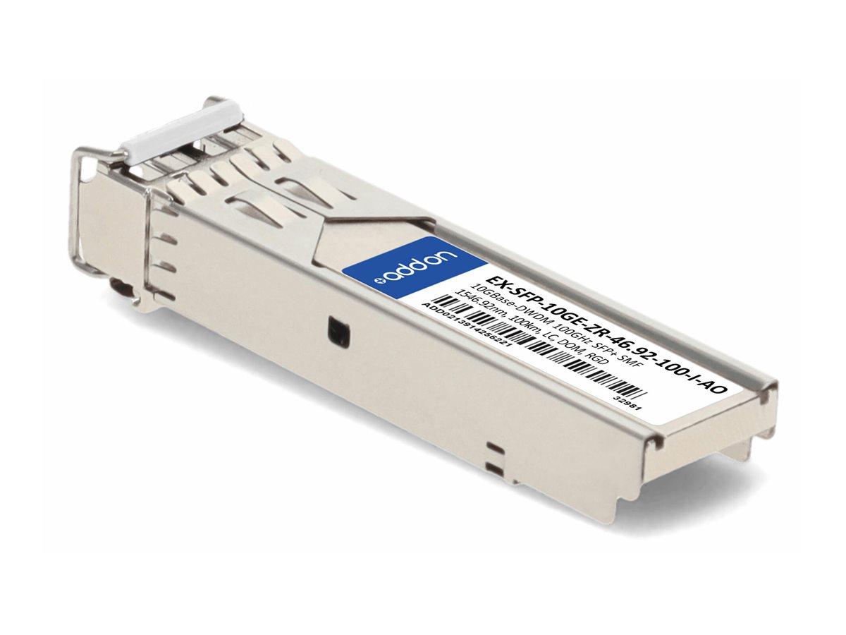 AddOn - SFP+ transceiver module (equivalent to: Juniper Networks EX-SFP-10GE-ZR-46.92-100-I)