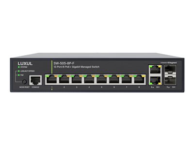 12-PORT (8 POE+) 1G MANAGED SWITCH NA
