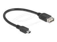 Delock USB-kabel 20cm Sort