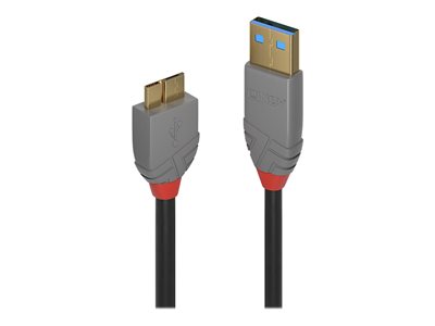 LINDY USB 3.0 Kabel Typ A/Micro-B Anthra Line M/M 1m - 36766