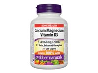 Webber Naturals Calcium Magnesium with Vitamin D3 333/167mg - 100s
