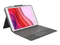 Logitech Combo Touch Tastatur og folio-kasse 16-niveau Kabling Fransk Apple 10.9-inch iPad (10. generation)