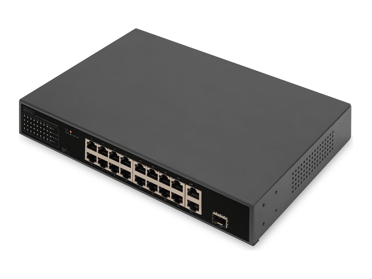 DIGITUS 16-porte Fast Ethernet PoE