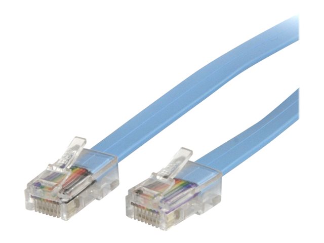 Image of StarTech.com Cisco Console Rollover Cable - RJ45 Ethernet - Network cable - RJ-45 (M) to RJ-45 (M) - 6 ft - molded, flat - blue - ROLLOVERMM6 - network cable - 1.8 m - blue