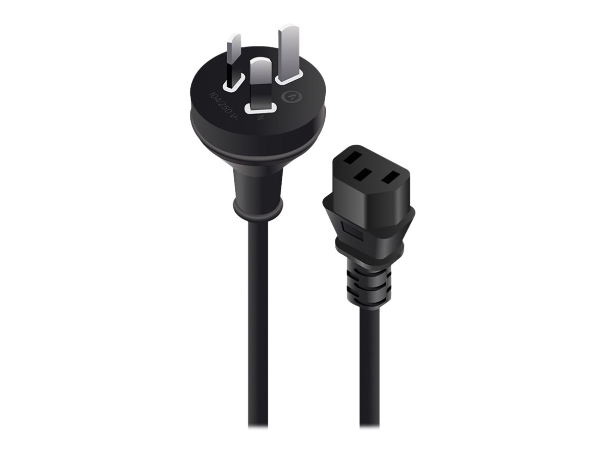 ALOGIC power cable power IEC 60320 C13 to power Australian 3-pin 10 Product shot Close-up 75550