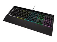 CORSAIR Gaming K55 RGB PRO Tastatur Gummitrykknap RGB/16,8 millioner farver Kabling USA internationalt