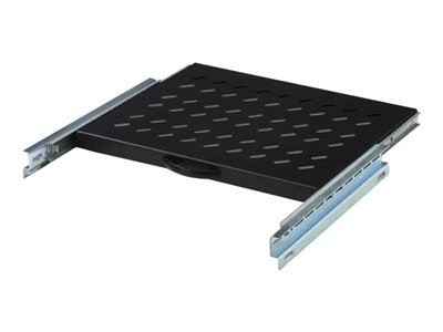 DIGITUS Fachboden 1HE 30x483x385mm bis 25kg schwarz auszieh Fachboden für 19