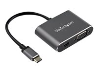 StarTech.com USB C Multiport Video Adapter, USB-C to 4K 60Hz Mini DisplayPort 1.2 or 1080p VGA Monitor Adapter, USB Type-C 2-