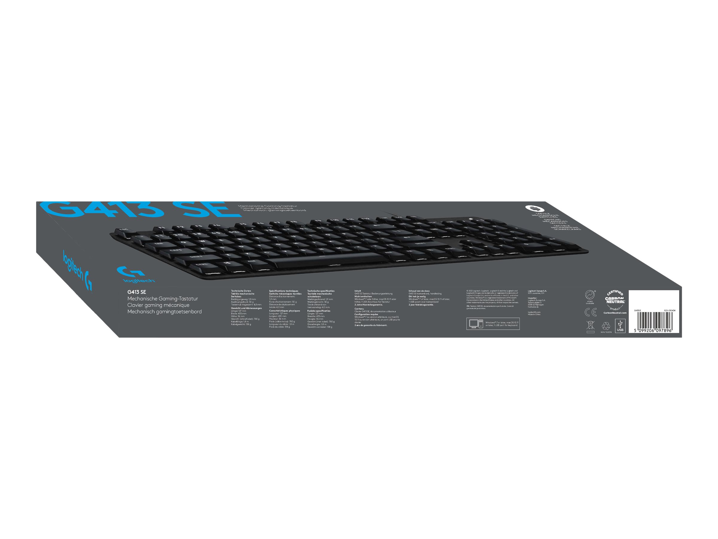 Logitech G G413 SE keyboard black Input Package view Front 78150