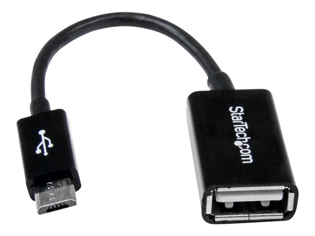 StarTech.com 5in Micro USB to USB OTG Host Adapter - Micro USB Male to USB A Female On-The-GO Host Cable Adapter (UUSBOTG)