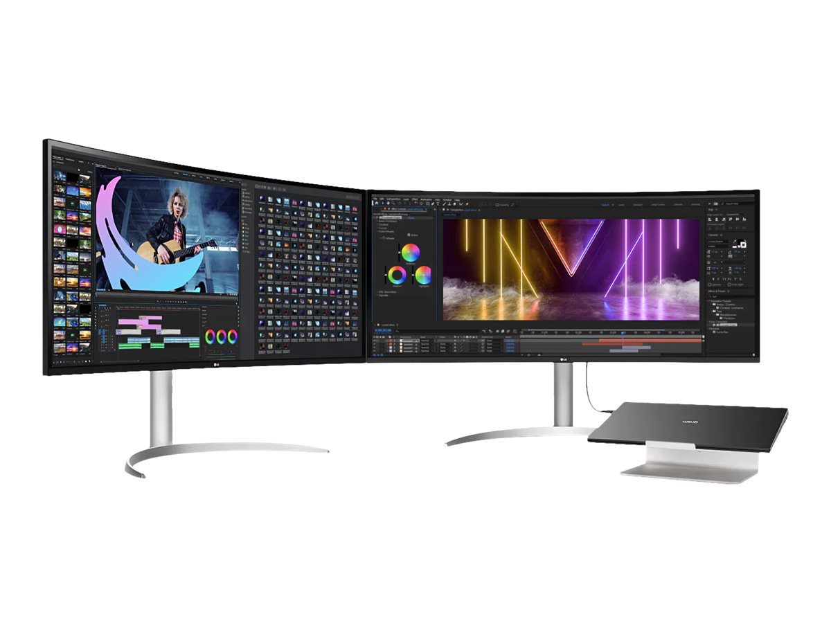 LG 40WP95C-W LED monitor curved 40 Product shot Left-angle 79750