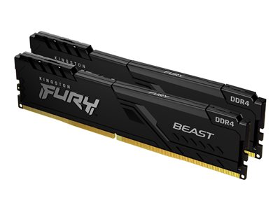 Kingston FURY Beast - DDR4 - kit - 16 Go: 2 x 8 Go - DIMM 288 broches - 3600 MHz / PC4-28800 - mmoire sans tampon