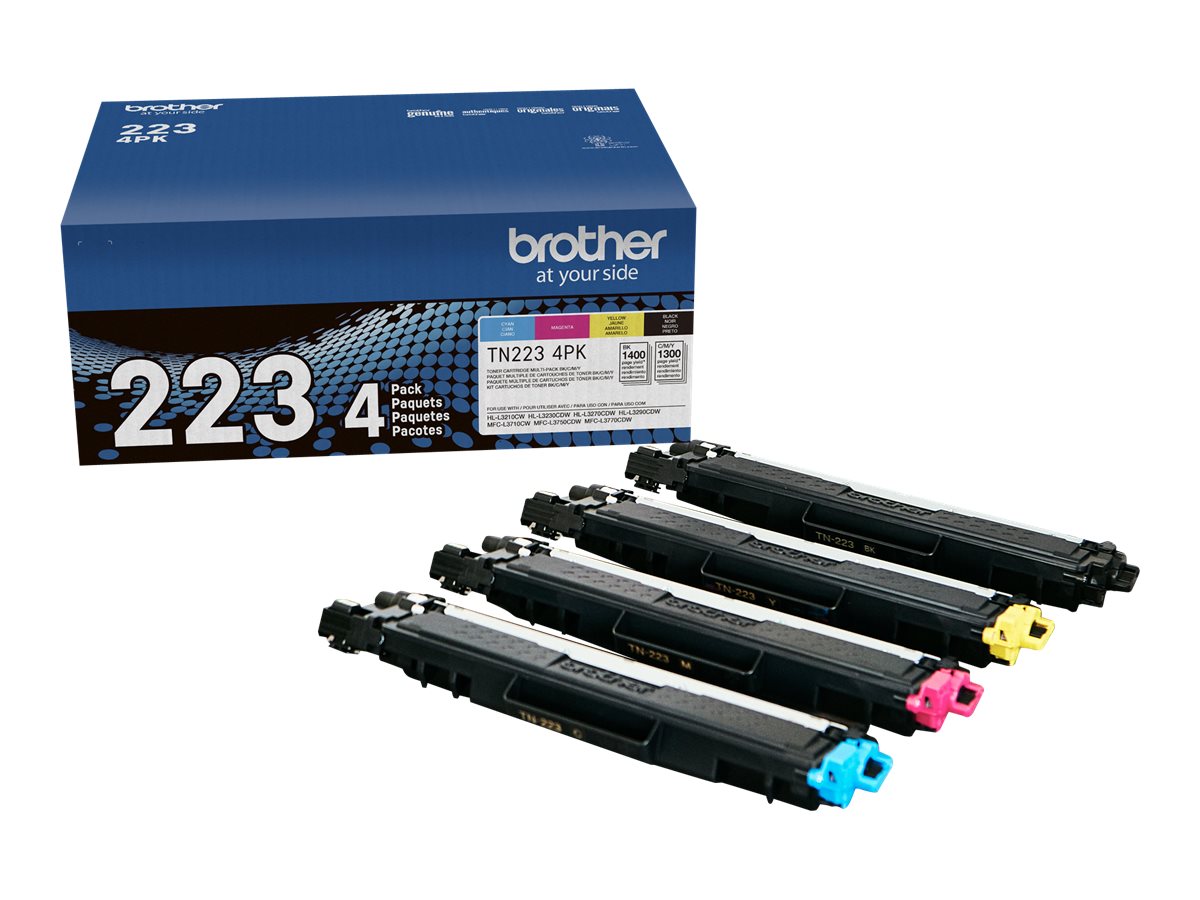 4PK TN227 Black Toner Cartridge For Brother MFC-L3730CDN L3770CDW