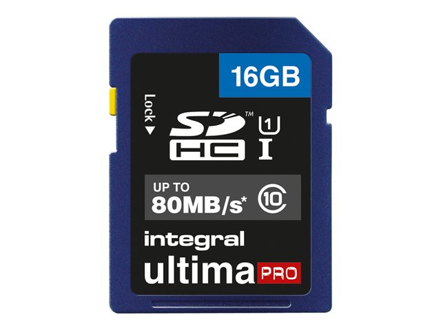 Image of Integral UltimaPro - flash memory card - 16 GB - SDHC UHS-I