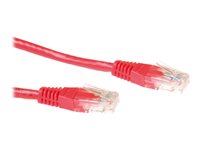 MicroConnect CAT 6 Ikke afskærmet parsnoet (UTP) 1m Netværkskabel Rød