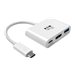 Eaton Tripp Lite Series USB C to HDMI Multiport Video Adapter Converter 4K x 2K w/ USB-A Hub, & USB-C PD Charging, Thunderbolt 3 Compatible USB Type C to HDMI, USB-C to HDMI, USB Type-C to HDMI