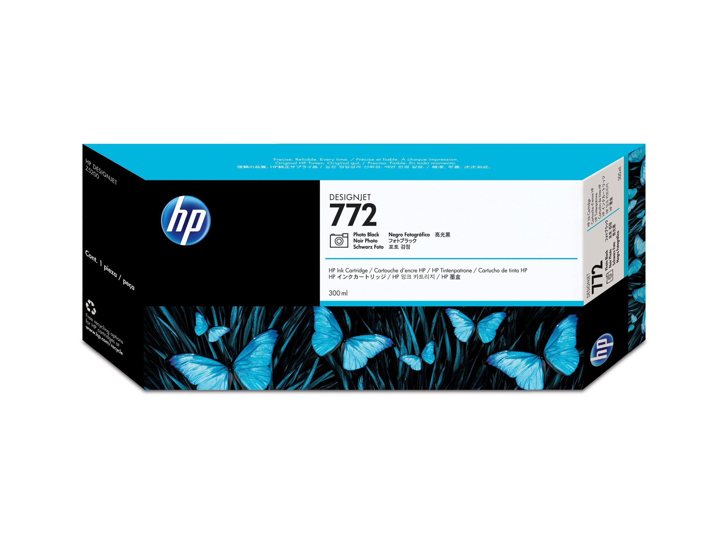 An image of HP 772 - photo black - original - DesignJet - ink cartridge