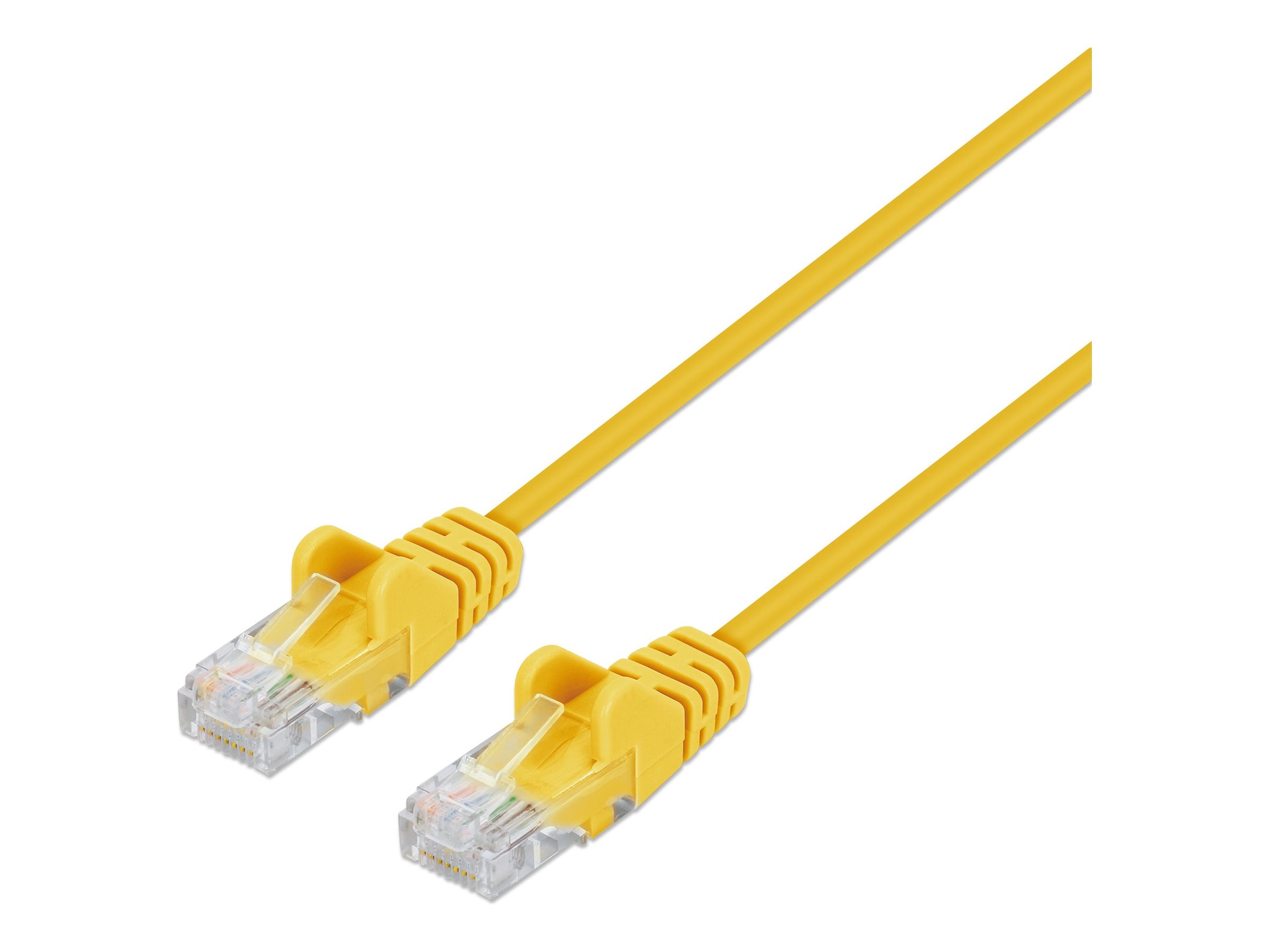 CAT6 U/UTP SLIM NETWORK PATCH CABLE, 0.5 FT., YELLOW