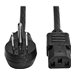 Eaton Tripp Lite Series Desktop Computer AC Power Cord, Right-Angle NEMA 5-15P to C13