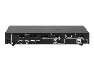 TECHLY KVM Switch Display Port 1.2 2Port