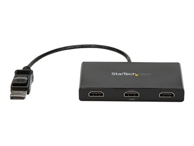 StarTech.com 3-Port Multi Monitor Adapter, DisplayPort 1.2 to HDMI MST Hub, Triple 1080p HDMI Monitor, Video Splitter for Extended Desktop Mode on Windows PCs Only, DP to 3x HDMI MST Hub - Multi Stream Transport (MSTDP123HD)