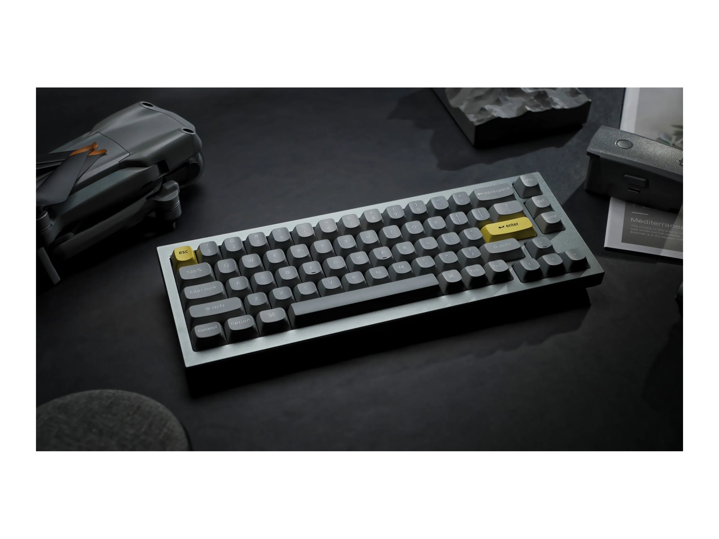 Keychron Q2, keyboard, QMK custom, mechanical, fully assembled, silver grey, b Input Device - Image 2