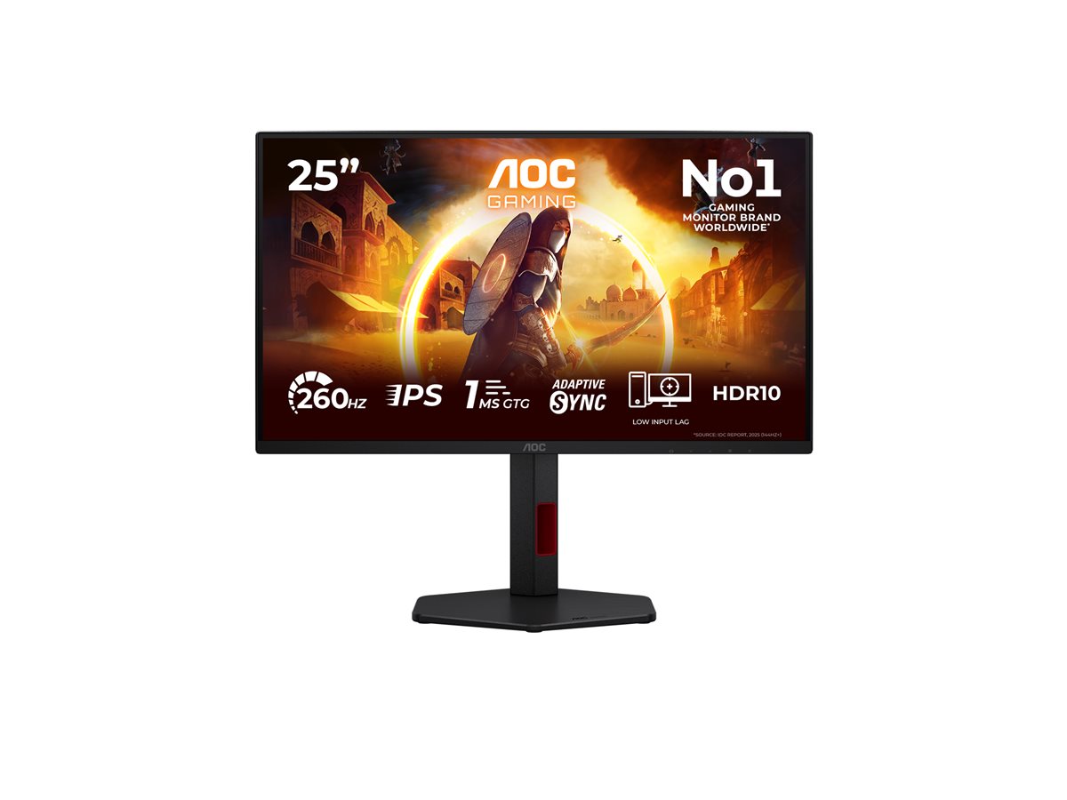 AOC 25G4ZR 24.5p 16:9 Fast IPS 260Hz OC Native 240Hz 1920x1080 HAS 130mm HDMI x 2x 2.0 DP x 1x 1.4