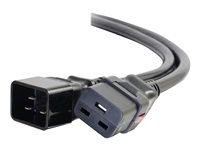 C2G 3ft Locking C19 to C20 15A 250V Power Cord Black TAA Power cable 