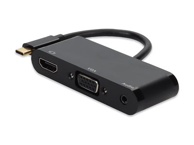 AddOn - Adapter - USB 3.1 Type C male to HDMI, VGA Adapter, USB 2.0 A female