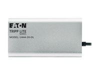 Eaton Tripp Lite Series USB-C Adapter, Dual Display - 4K 60 Hz HDMI, 100W PD Passthrough, Silver - adapter - TAA Compliant - 30 cm
