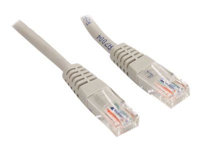 StarTech.com Cat5e Ethernet Cable - 10 ft - Gray - Patch Cable - Molded Cat5e Cable - Network Cable - Ethernet Cord - Cat 5e Cable - 10ft (M45PATCH10GR)