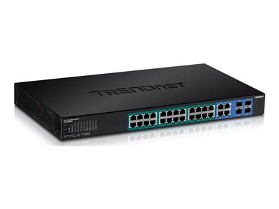 TRENDnet Switch 28 Port Gbit Managed PoE+ 370W WebSmart 19 - TPE-5028WS