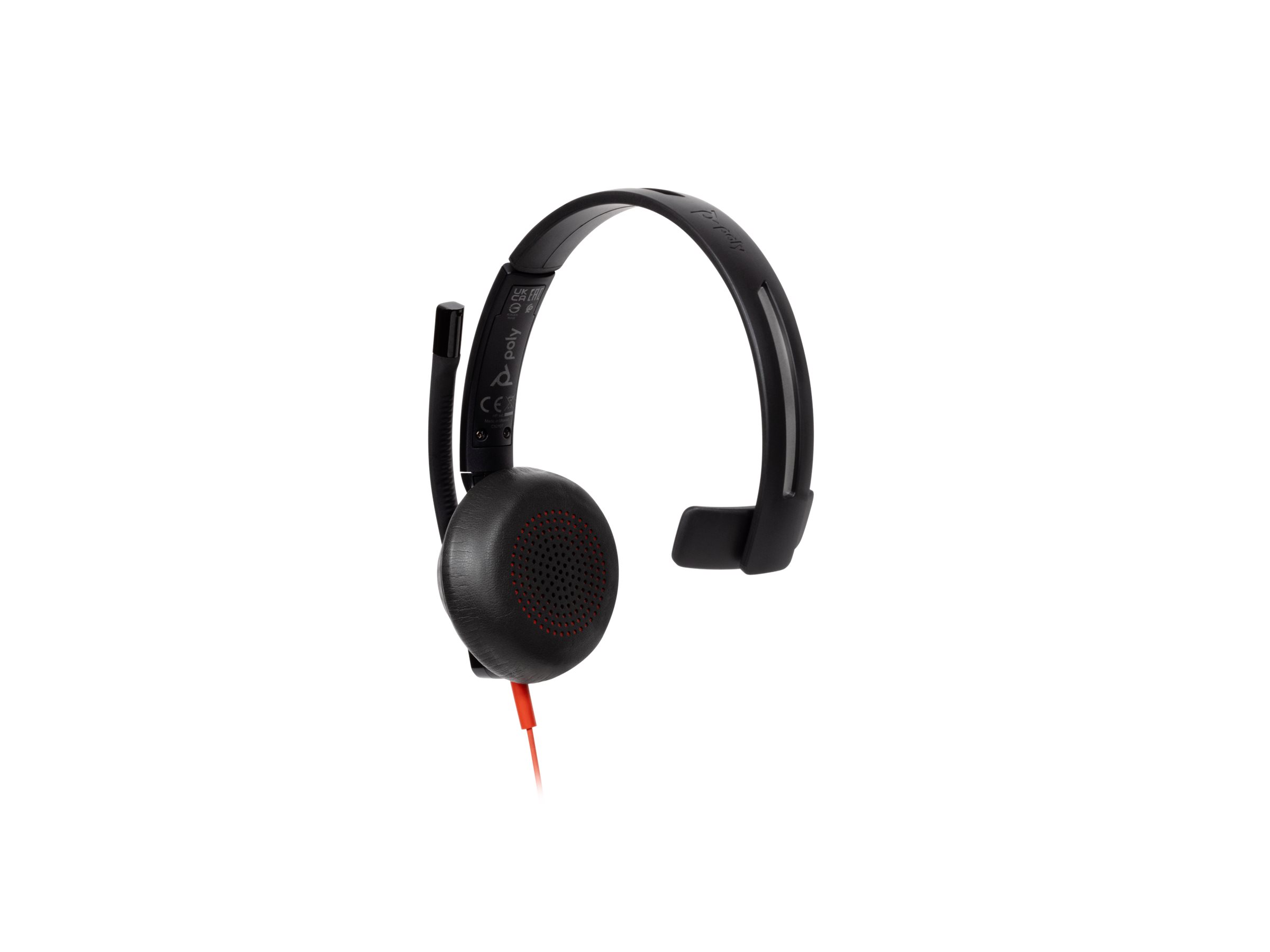 HP Poly Blackwire 5210 headset 3.5 mm jack Product shot Left side 78000