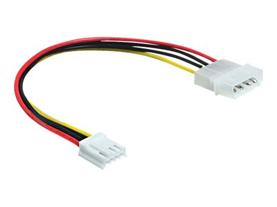 DELOCK Stromkabel Molex 4pin -> Floppy 4pin St/Bu 0.22m Stromkabel