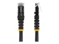 StarTech.com 15ft CAT6 Ethernet Cable, 10 Gigabit Molded RJ45 650MHz 100W PoE Patch Cord, CAT 6 10GbE UTP Network Cable with Strain Relief, Black, Fluke Tested/Wiring is UL Certified/TIA - Category 6 - 24AWG (C6PATCH15BK)