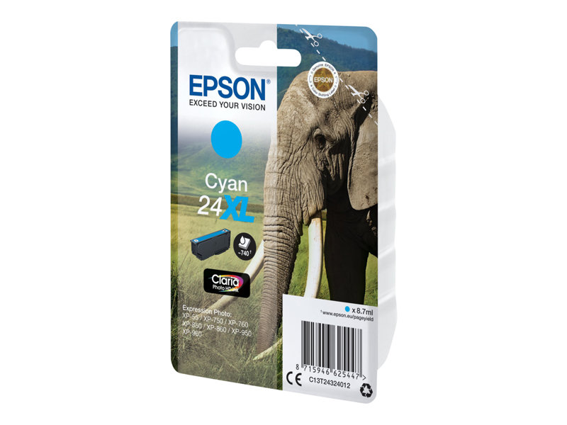 EPSON 1LB 24XL cyan ink BLISTER w/s