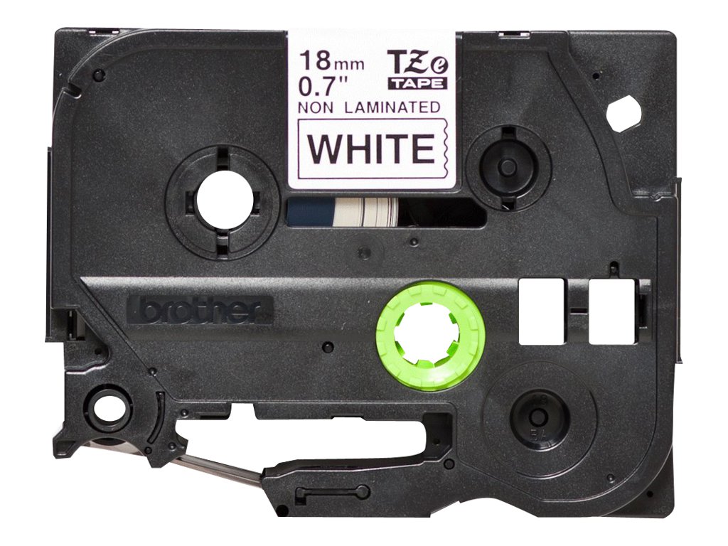 Ruban TZEN non-laminé 18mm Noir/Blanc