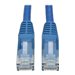 Eaton Tripp Lite Series Cat6 Gigabit Snagless Molded (UTP) Ethernet Cable (RJ45 M/M), PoE, Blue, 8 ft. (2.43 m)