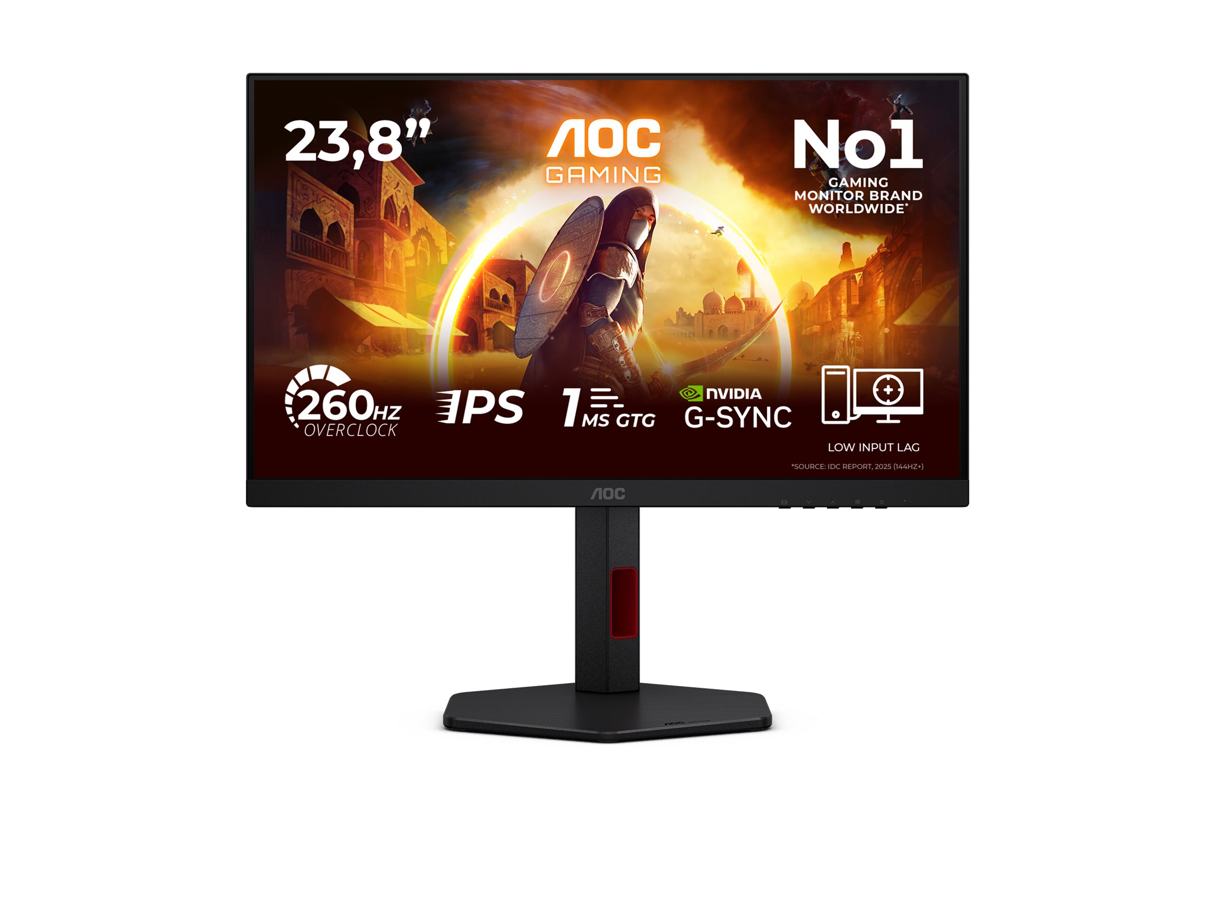 AOC Gaming 24G4ZR LED monitor Full HD (1080p) 24 Product shot Bottom 75700