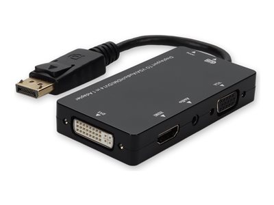 AddOn - Adapter - DisplayPort male to HD-15 (VGA), mini jack, HDMI, DVI female