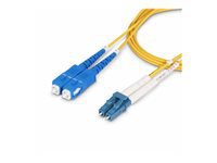 StarTech.com 15m (50ft) LC to SC (UPC) OS2 Single Mode Duplex Fiber Optic Cable, 9/125µm, Laser Optimized, 10G, Bend Insensitive, Low Insertion Loss - LSZH Fiber Patch Cord (SMLCSC-OS2-15M)