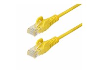 Startech 2.5m Yellow Slim CAT6 Ethernet Cable, Snagless, 28AWG, LSZH - patch cable - 2.5 m - yellow