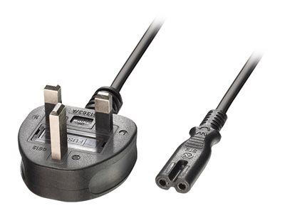 power cable - BS 1363 to power IEC 60320 C7 - 3 m