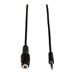 Eaton Tripp Lite Series 3.5mm Mini Stereo Audio Extension Cable for Speakers and Headphones (M/F), 10 ft. (3.05 m)