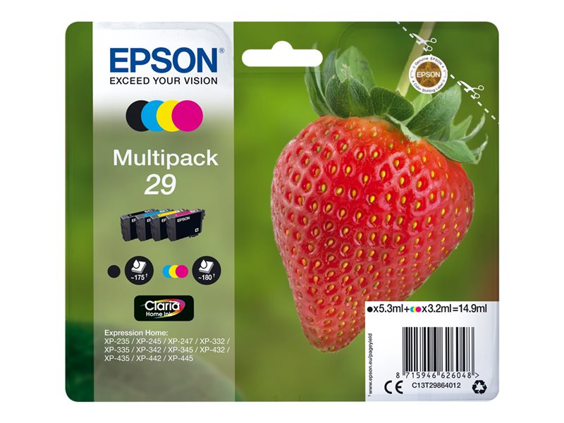 Epson 29 Multipack - pack de 4 - noir, jaune, cyan, magenta