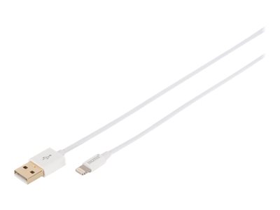 DIGITUS Apple Lade-/Datenkabel, 8pin - USB A St/St, 1.0m,we - DB-600106-010-W