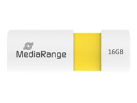 MediaRange 16GB USB 2.0 Hvid Gul